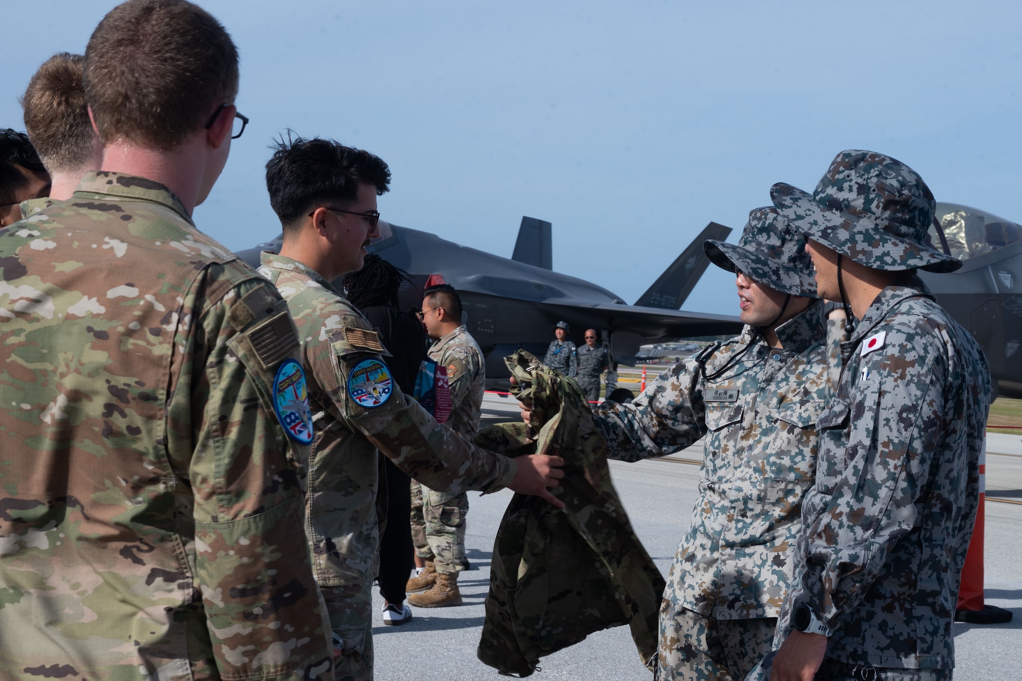 Pet the jet event at Andersen Air Force Base, Guam, Feb. 21, 2025. Cope North is an annual exercise that serves as a keystone event to promote interoperability and security throughout the Indo-Pacific.