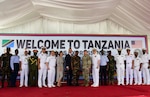 DAR ES SALAAM, Tanzania (Feb. 21, 2025) – Military partners and U.S. Embassy leadership pose for a group photo after the Exercise Cutlass Express 2025 (CE 25) closing ceremony in Dar es Salaam, Tanzania, Feb. 21, 2025. CE 25 is one of three regional Express series exercises sponsored by U.S. Africa Command and enabled by U.S. 6th Fleet as part of a comprehensive strategy to provide collaborative opportunities amongst African forces and international partners in order to address maritime security concerns. (U.S. Navy photo by Chief Mass Communication Specialist Elizabeth Reisen)