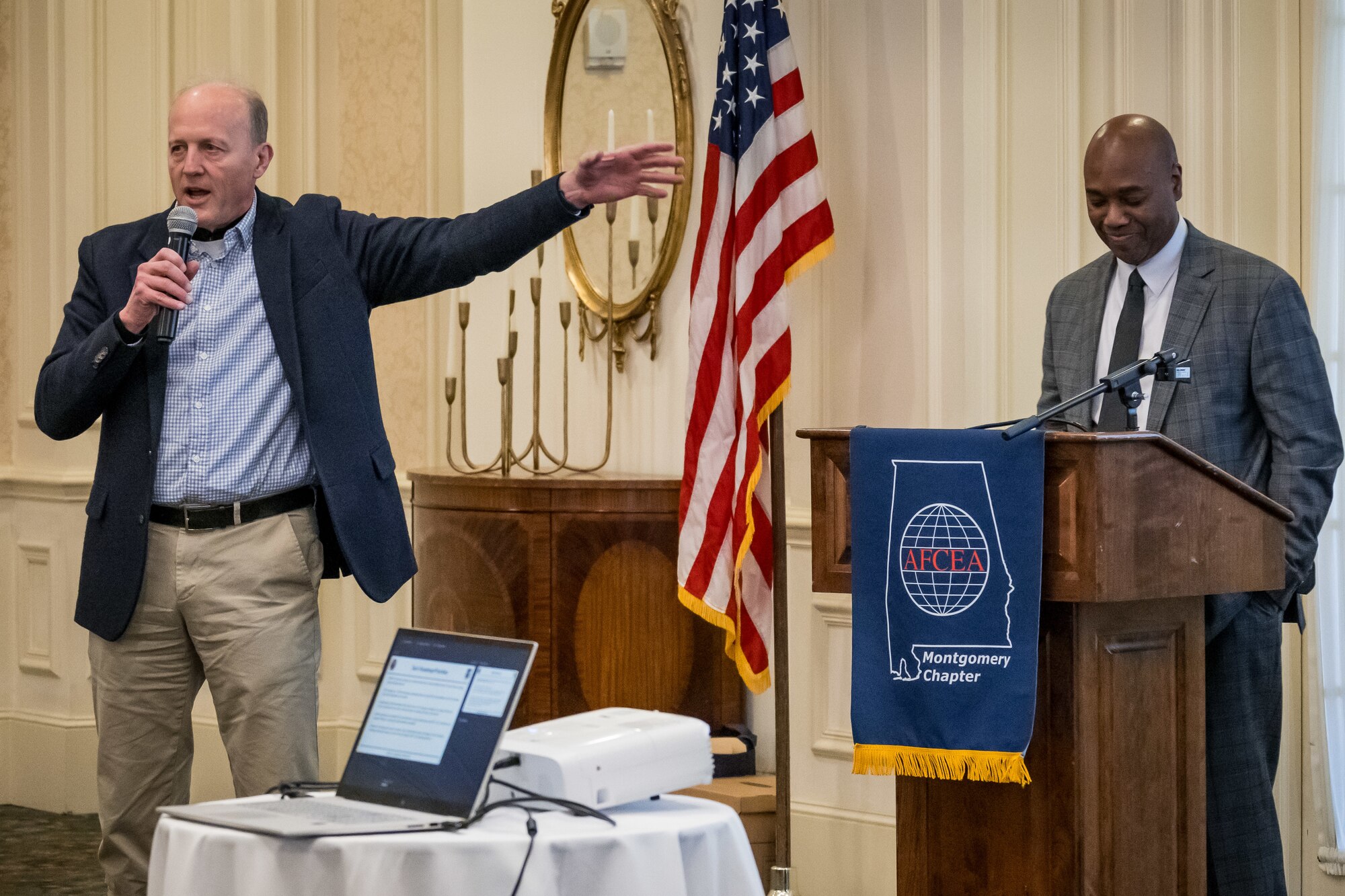 Dr. Joseph Besselman speaking during the annual State of BES Luncheon