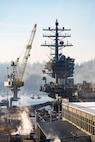 Portal Crane 62 is back in service again at Puget Sound Naval Shipyard & Intermediate Maintenance Facility, in Bremerton, Wash., after recently completing a four-year, three-phase upgrade process. (U.S. Navy photo by Wendy Hallmark)