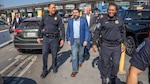 Naval Criminal Investigative Service Director Omar Lopez meets with leadership from the U.S. Customs and Border Control at the U.S.-Mexico border at the San Ysidro port of entry, Feb. 19, 2025.