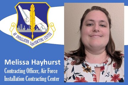 AFIMSC Mission Monday graphic with Ms. Melissa Hayhurst's official photo and AFICC shield embedded.