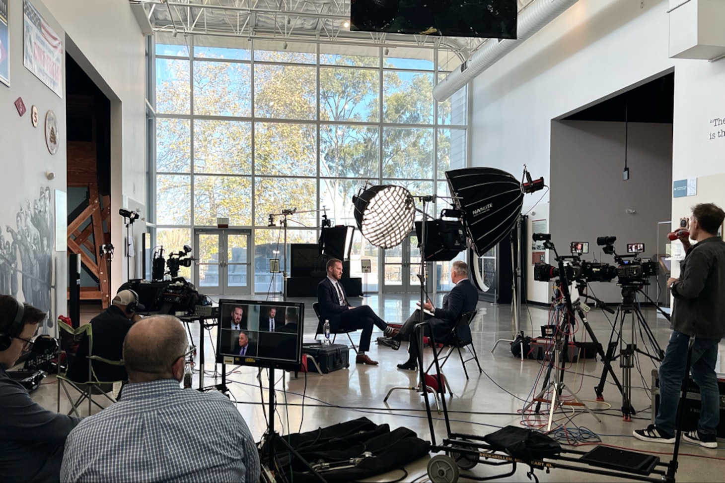 Supervisory Special Agent Ryan Norris, assigned to NCIS Office of Special Projects (OSP), interviews with national news to discuss NCIS’ investigation into Mr. Zhao’s transmission of sensitive U.S. military information to an intelligence officer from the People’s Republic of China at Port Hueneme, Calif.