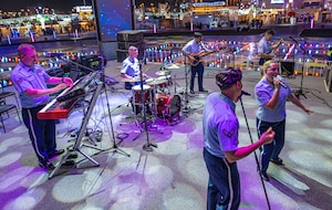 Air Forces Central Band members perform at the Sheikh Zayed Festival, Abu Dhabi, Feb. 7, 2025. The festival provided an opportunity for the band to help bridge cultural gaps and create lasting bonds with audiences in the region. (U.S. Air Force photo by Senior Airman Sir Wyrick)