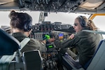 U.S. Air National Guard Capt. Sophie Bargiel and 1st Lt. Alison Bowman,  203rd Air Refueling Squadron pilots, conduct an air-to-air refueling training mission over Indonesia Feb. 19, 2025. This bilateral training, supported by the 154th Wing, enables Indonesian Air Force pilots to recertify their F-16 air refueling qualifications while strengthening interoperability and regional security.