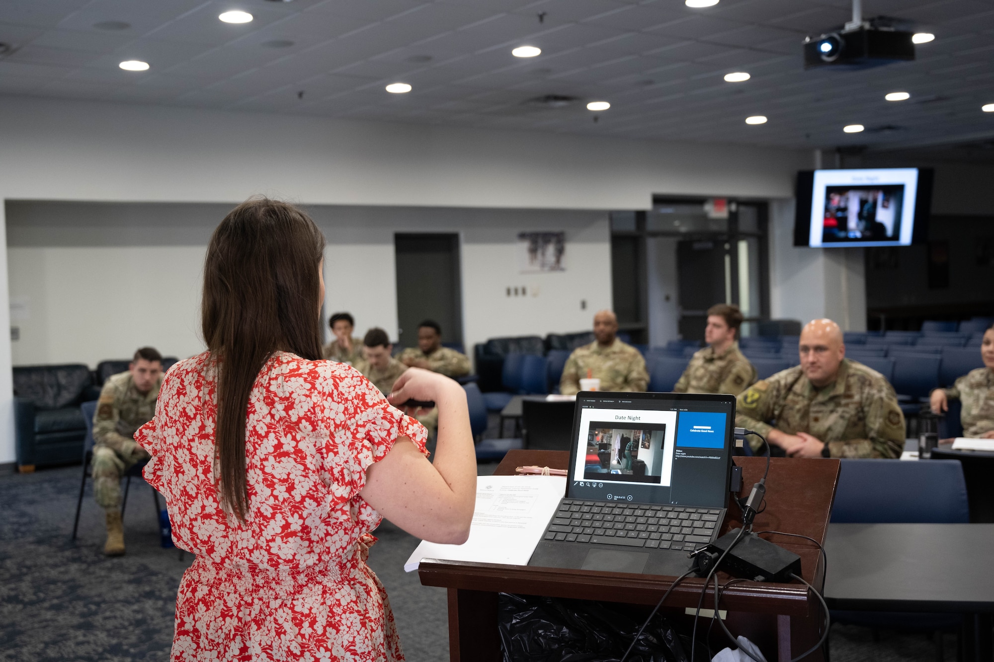 U.S Airmen attend a brief for ready Airman Training