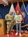 U.S. Army Staff Sergeant, future soldier pose after swear-in ceremony