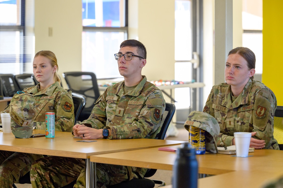 Junior officers attend the First Term Officer Course at Holloman Air Force Base, New Mexico.