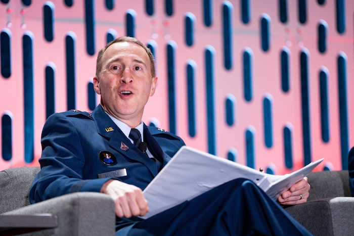 U.S. Space Force Brig. Gen. Matthew Cantore, deputy commander of Space Training and Readiness Command, shared his perspectives on the challenges of the cyber domain and STARCOM’s role in preparing Guardians to meet those challenges at the Rocky Mountain Cyberspace Symposium in Colorado Springs on Feb. 11.