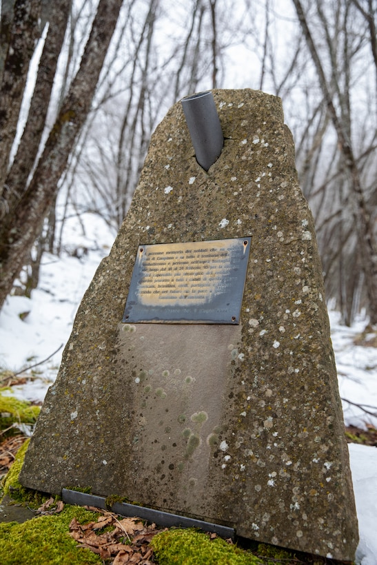 A memorial on top of “Riva Ridge”