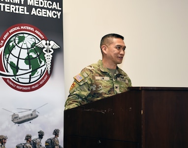 Col. Joselito “Joe” Lim, commander of the U.S. Army Medical Materiel Agency, presided over a USAMMA Headquarters and Headquarters Detachment change of command ceremony Feb. 21 at Fort Detrick, Maryland.