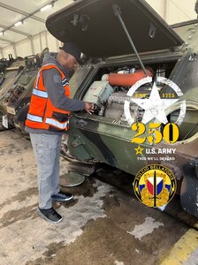 Ron Louallen is a quality assurance specialist with Army Field Support Battalion-Germany who works at the Coleman Army Prepositioned Stocks-2 worksite in Mannheim, Germany. He said, “one thing that hasn’t changed over the past 250 years is the Army’s mission to deter war, and if necessary, our ability to win our nation’s wars. Happy 250th birthday, U.S. Army!” (U.S. Army courtesy photo)