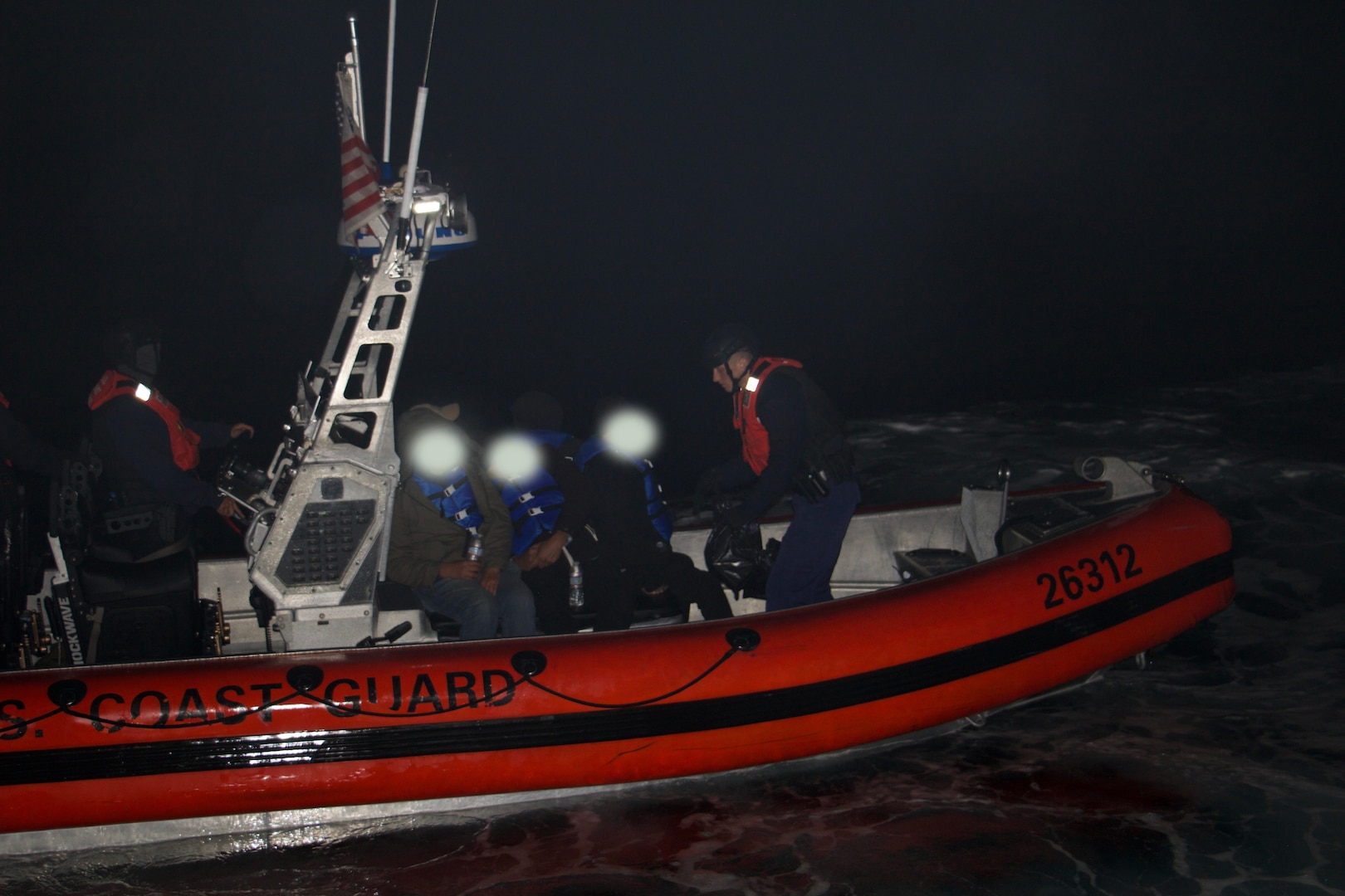 The Coast Guard encounters over a dozen aliens off the coast of southern California.