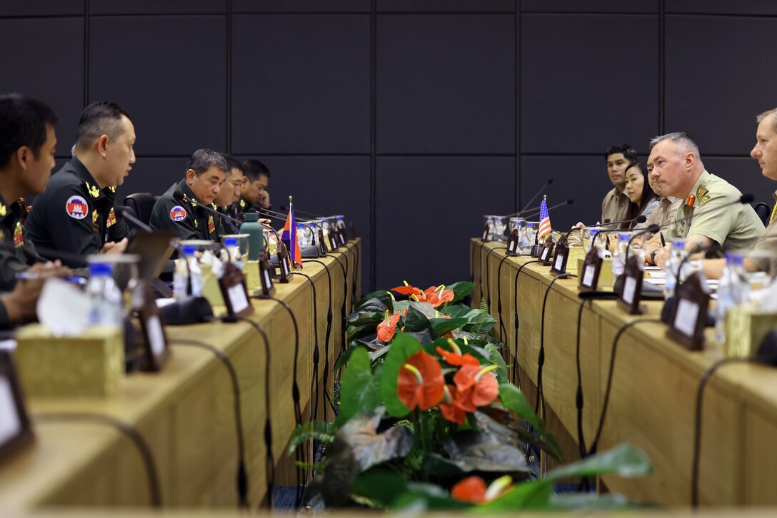 Australian Major General Scott A. Winter, Deputy Commanding General - Strategy and Plans for the U.S. Army Pacific met with Cambodian military leadership during a visit to the Kingdom on February 25, 2025.