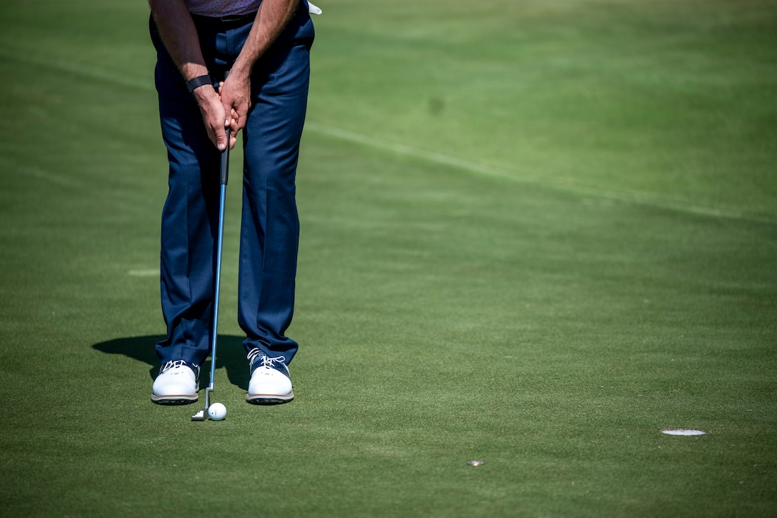 Service members play The Legends Golf Course at Parris Island during the 2025 Armed Forces Golf Championship at Marine Corps Recruit Depot in Parris Island, S.C. Feb. 25, 2025.