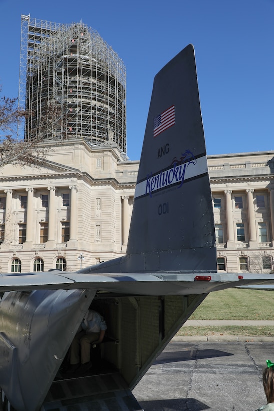 The military children got to tour the Capitol building, see how laws are voted on and see military static displays while at the Capitol.