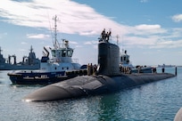 USS Minnesota (SSN 783) arrives in Western Australia on Feb. 25, 2025, initiating the first of two planned U.S. fast-attack submarine visits to HMAS Stirling in 2025.