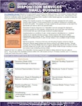 Disposition Services brochure provides procurement opportunities, major spend patterns, and contact information.