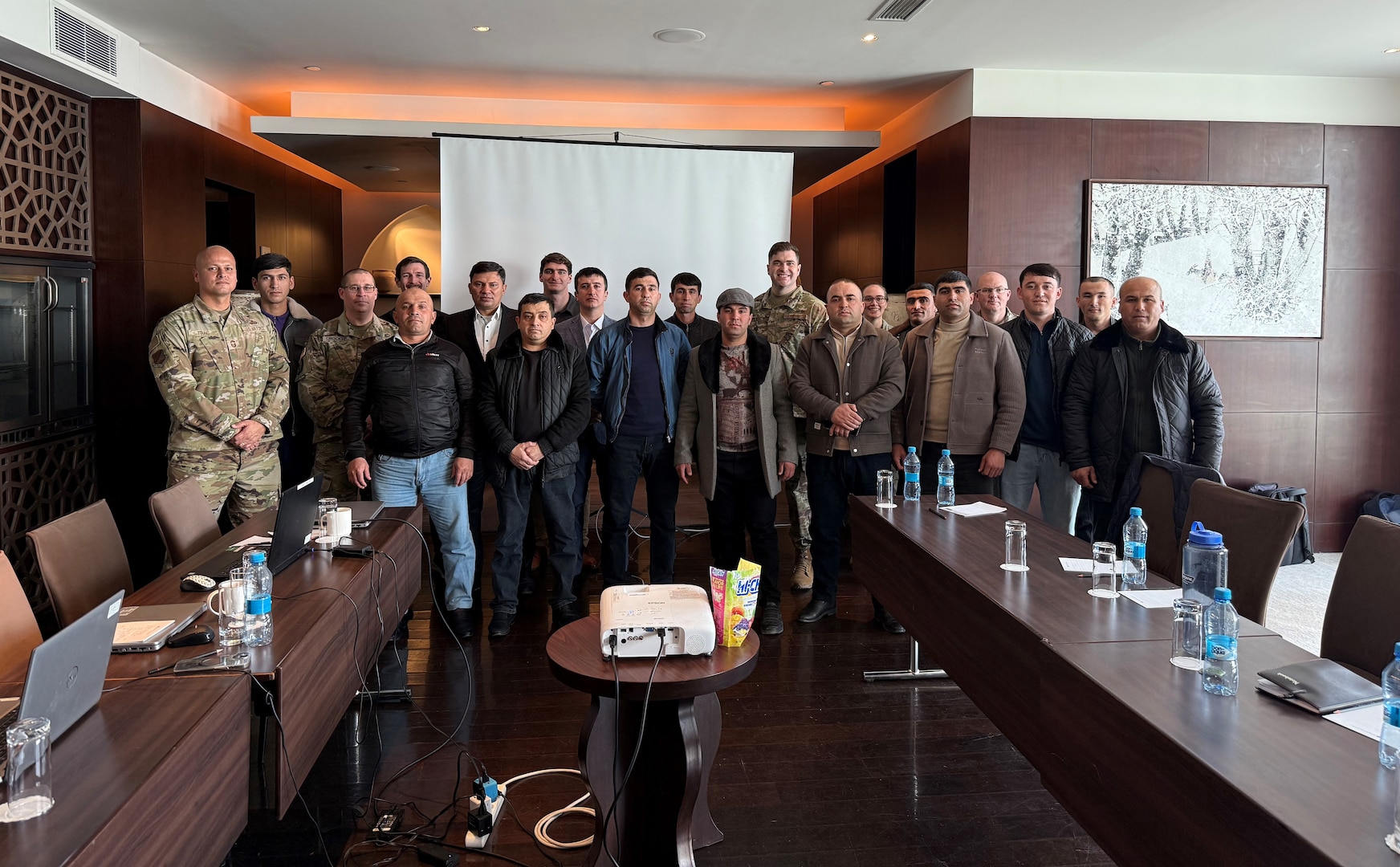 Virginia National Guard Soldiers and Airmen conducted an exchange with the Republic of Tajikistan, focusing on noncommissioned officer and junior officer development Feb. 17-21, 2025, in Dushanbe, Tajikistan. The exchange supported the Department of Defense National Guard Bureau State Partnership program, in which Virginia and Tajikistan have been partners since 2003.