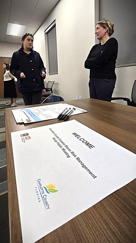 A multi-district team from the U.S. Army Corps of Engineers (USACE) South Atlantic Division (SAD) in partnership with Charlotte County Public Works host an in-person public meeting to provide an overview for the Charlotte County Coastal Storm Risk Management (CSRM) study.