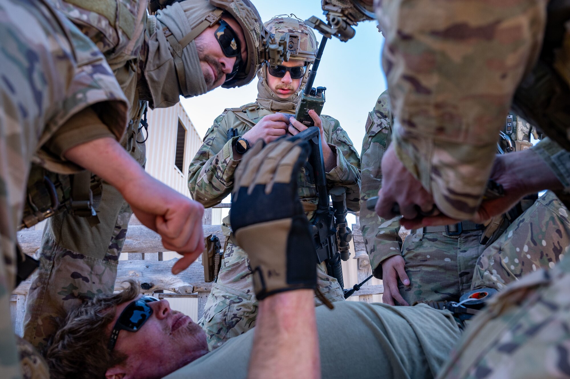 Operation Wyoming Bullworm 2025 was a five day simulated deployment where airmen trained on weapons firing and handling, operations around unexploded ordnance and night operations. (U.S. Air Force photo by Senior Airman Landon Gunsauls)
