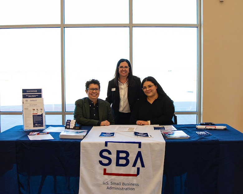 Stephanie Parra (center), deputy for small business programs, USACE-Albuquerque District, organized the Business Opportunities Open House that took place Feb. 20, 2025, at the Sid Cutter Pilot’s Pavilion at the Balloon Fiesta Park in Albuquerque, N.M. More than 200 people participated in the open house which focused on networking with industry to discuss the USACE mission, highlight current Albuquerque District priorities, and build commitment to support upcoming opportunities.