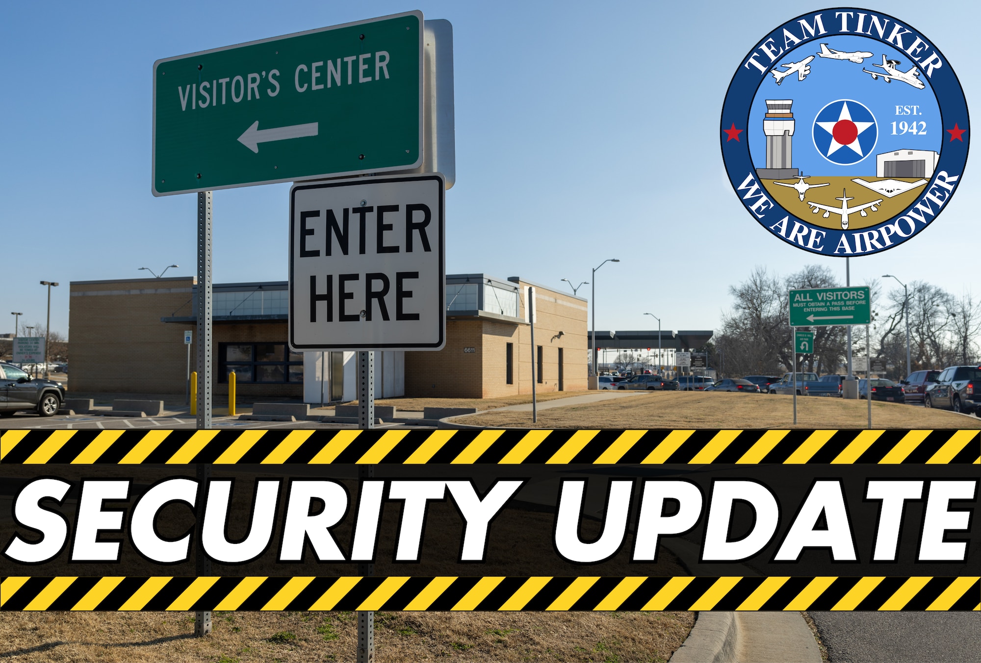 Picture of building with "Security Update" superimposed.