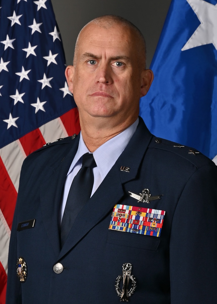 Official photo of U.S. Air Force officer Maj. Gen. Colin Connor.