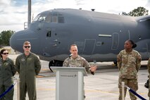 Maj. Gen. Justin Hoffman, Deputy Commander of Air Force Special Operations Command, attended a delivery milestone on Dec 13, 2024 at Marietta, Georgia for the command’s final MC-130J Commando II.