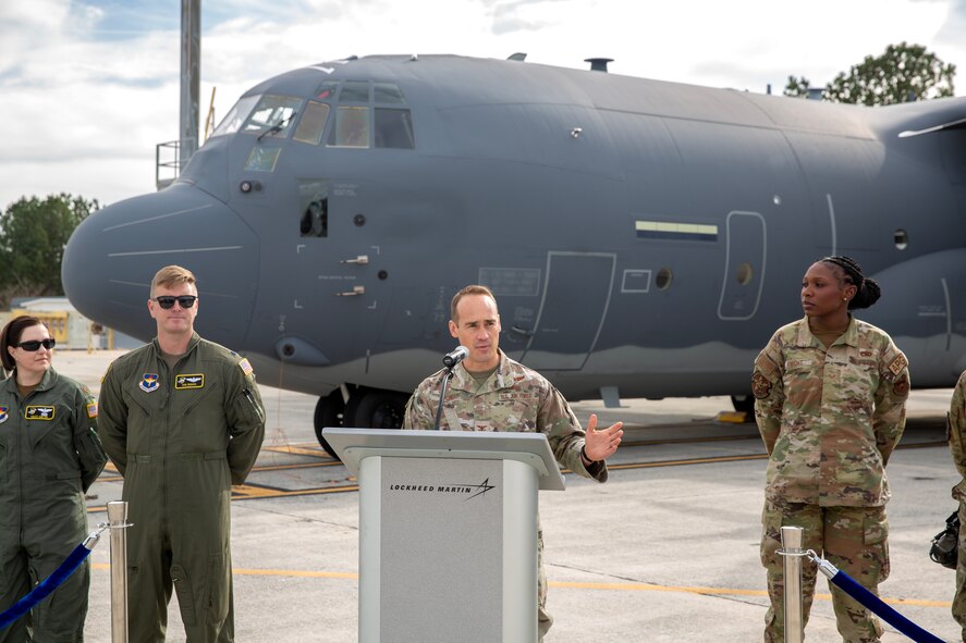Maj. Gen. Justin Hoffman, Deputy Commander of Air Force Special Operations Command, attended a delivery milestone on Dec 13, 2024 at Marietta, Georgia for the command’s final MC-130J Commando II.