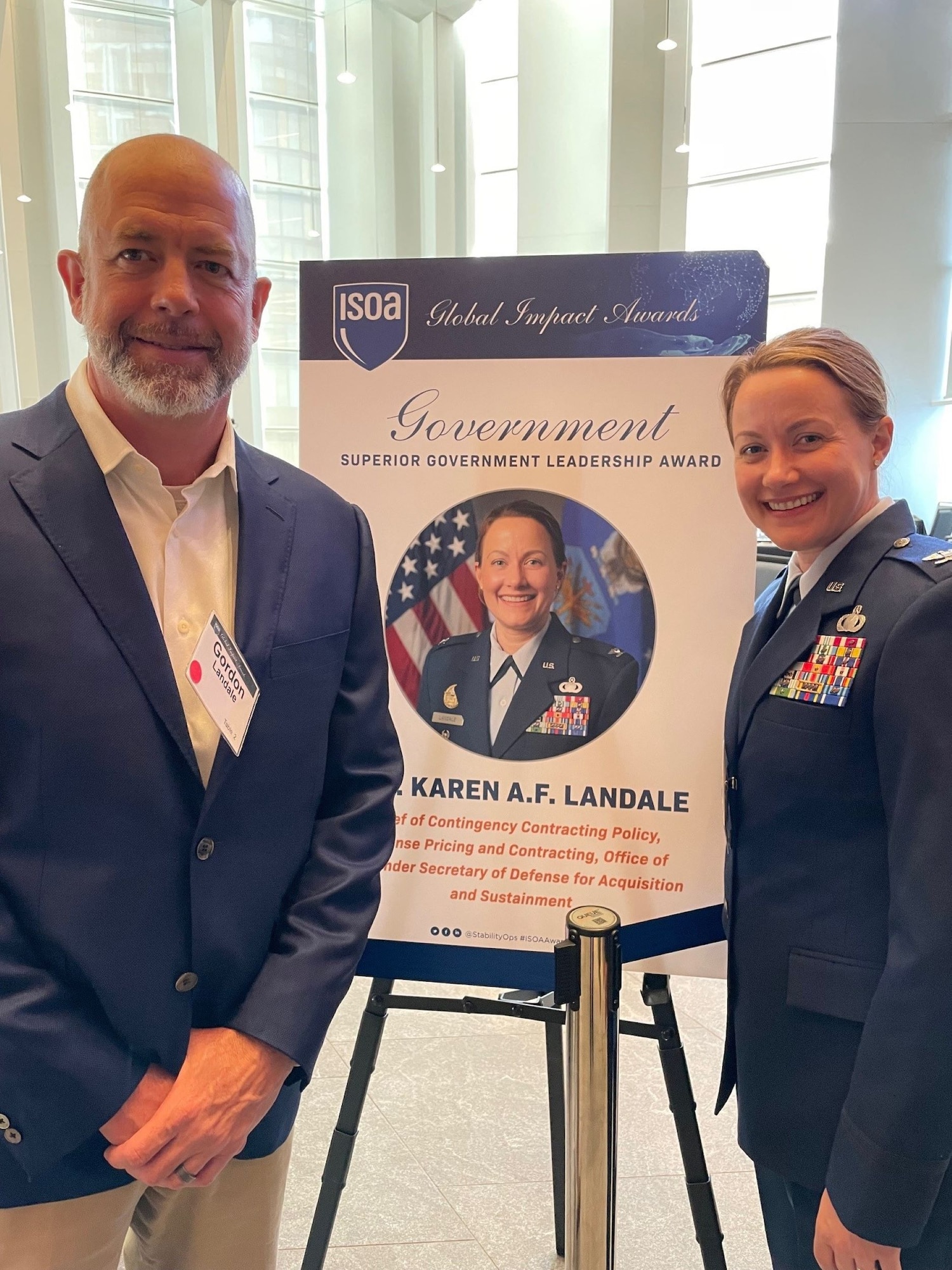 Col. Landale and husband