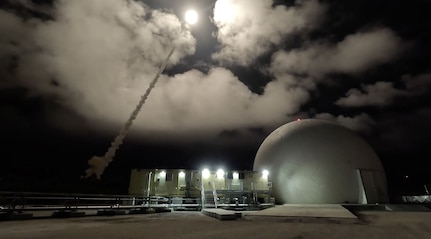 A Standard Missile-3 Block IIA is fired from a Vertical Launching System on Andersen Air Force Base, Guam as part of Flight Experiment Mission-02. The Missile Defense Agency, in cooperation with U.S. Department of Defense partners, successfully conducted FEM-02 on December 10, 2024. (courtesy photo/released)