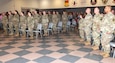 More than 20 Pennsylvania National Guard Soldiers from the 528th Finance Company, 213th Regional Support Group were honored in a departure ceremony conducted Jan. 4, 2025, at Fort Indiantown Gap, Pa. The unit will deploy to the U.S. Central Command Area of Operations for a year in support of Operation Inherent Resolve. (Pennsylvania National Guard photo by Wayne V. Hall)