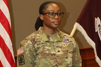 Sgt. Aneska Holness, after receiving the Purple Heart at Ft Bliss on Dec 4, 2024.