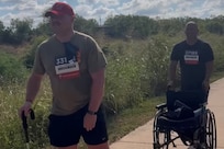 SSG Houston Taylor walked an entire 5k with his cane.