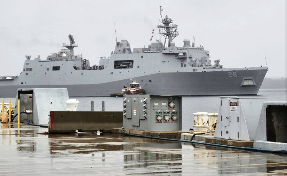 roughlow docking ensemble （navy） NUWC Division Newport employee shares family legacy with USS Fort