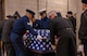 Service members in state funeral procession.