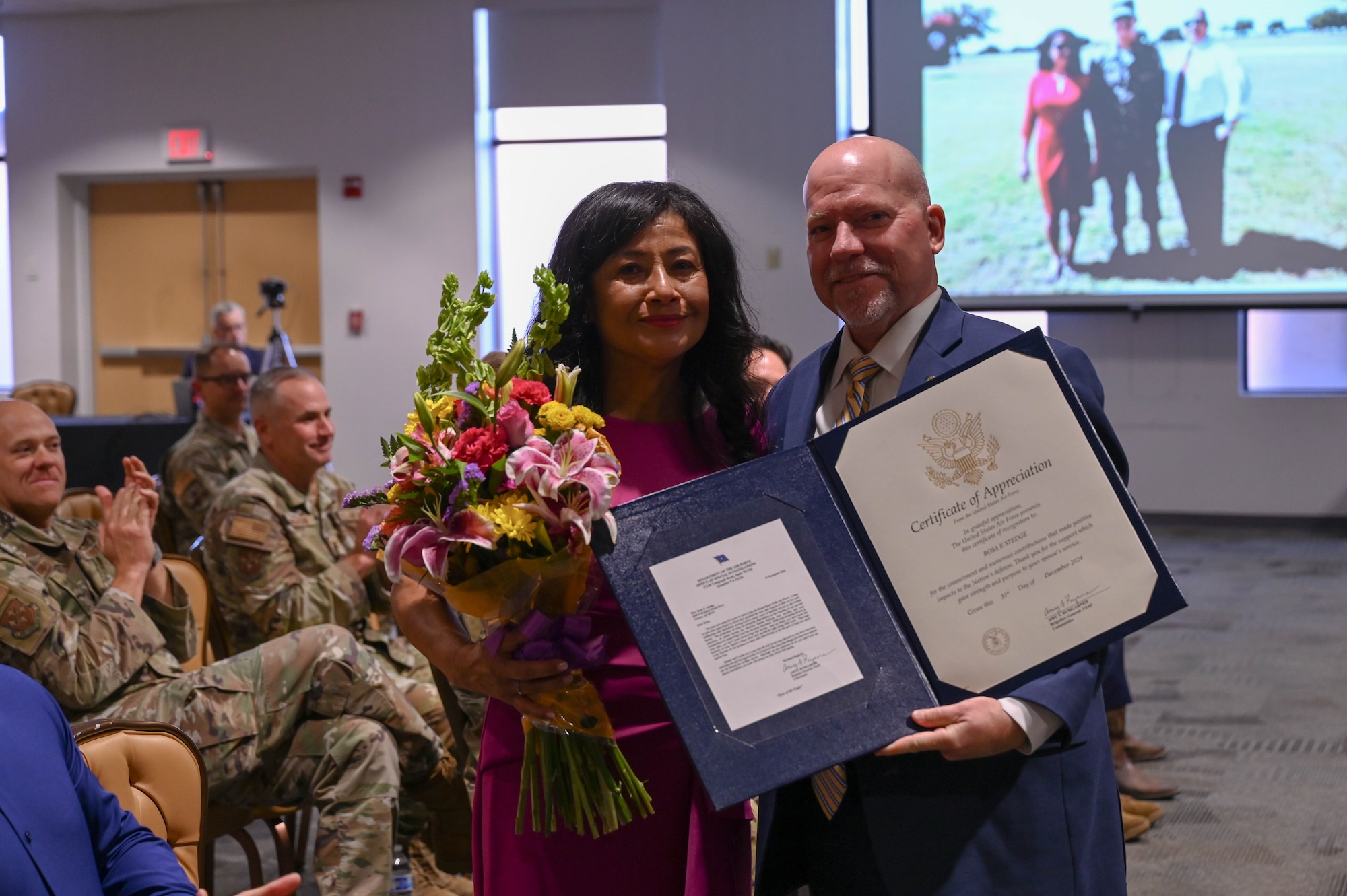 Special Agent Lynn Stedge retired following nearly four-decades of military service, most as part of the Air Force Office of Special Investigations.
