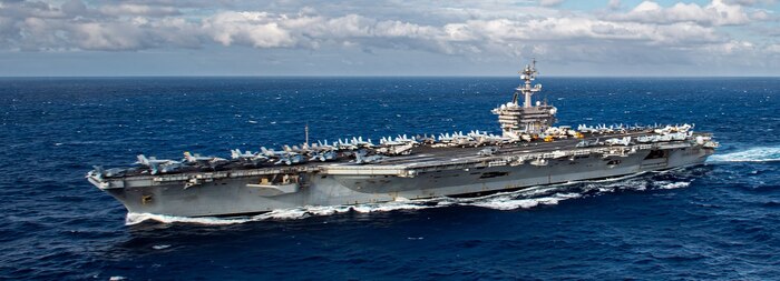 The Nimitz-class aircraft carrier USS Carl Vinson (CVN 70) transits the Philippine Sea, Dec. 7, 2024.