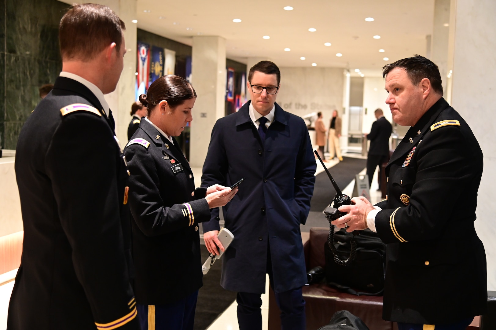 Soldiers from the District of Columbia National Guard provide escort support to state governors during the state funeral for the 39th President of the United States, Jimmy Carter, in Washington, D.C., on Jan. 9, 2024. The D.C. National Guard continues its unique role in national events as the only Guard element under direct presidential authority since its establishment in 1802.