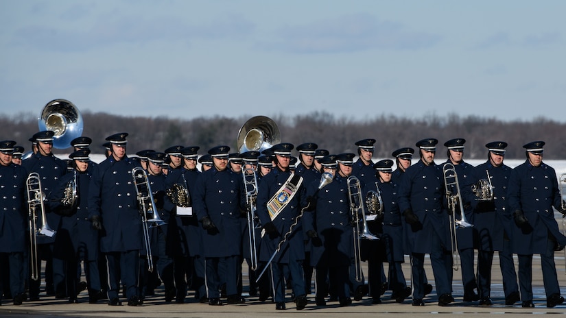 USAF Band members march at POTUS Jimmy Carter's State Funeral.