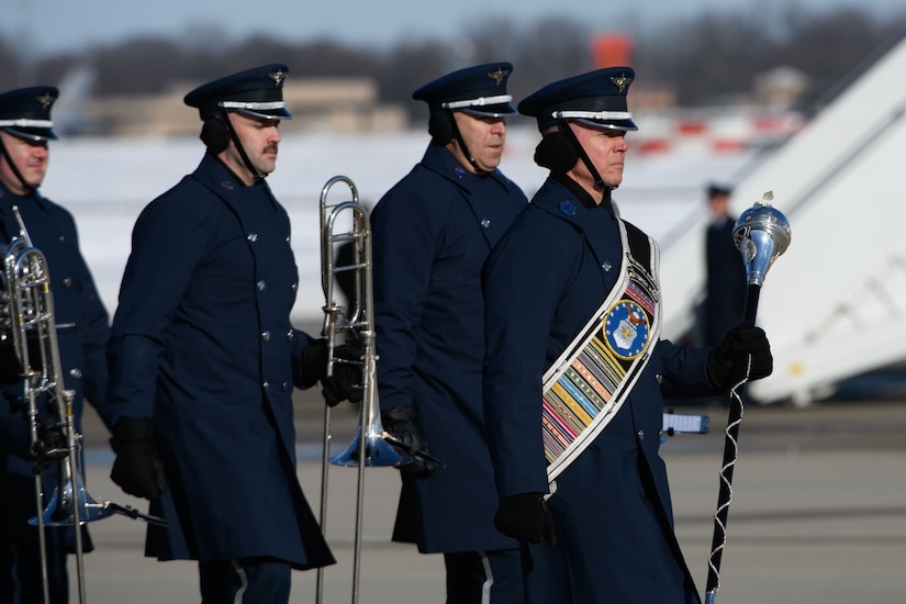 USAF Band members march at POTUS Jimmy Carter's State Funeral.