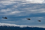 The Idaho National Guard deployed 10 UH-60 Black Hawk helicopters and more than 80 Soldiers to Fort Belvoir, Virginia, Jan. 10-11 on a year-long mission to support the Joint Emergency Evacuation Plan.