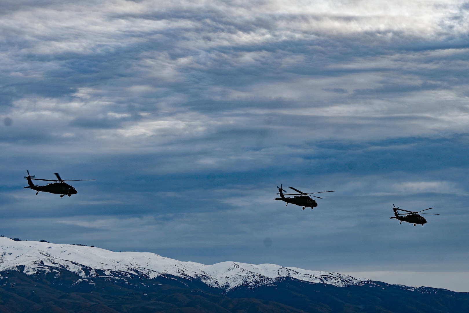 The Idaho National Guard deployed 10 UH-60 Black Hawk helicopters and more than 80 Soldiers to Fort Belvoir, Virginia, Jan. 10-11 on a year-long mission to support the Joint Emergency Evacuation Plan.