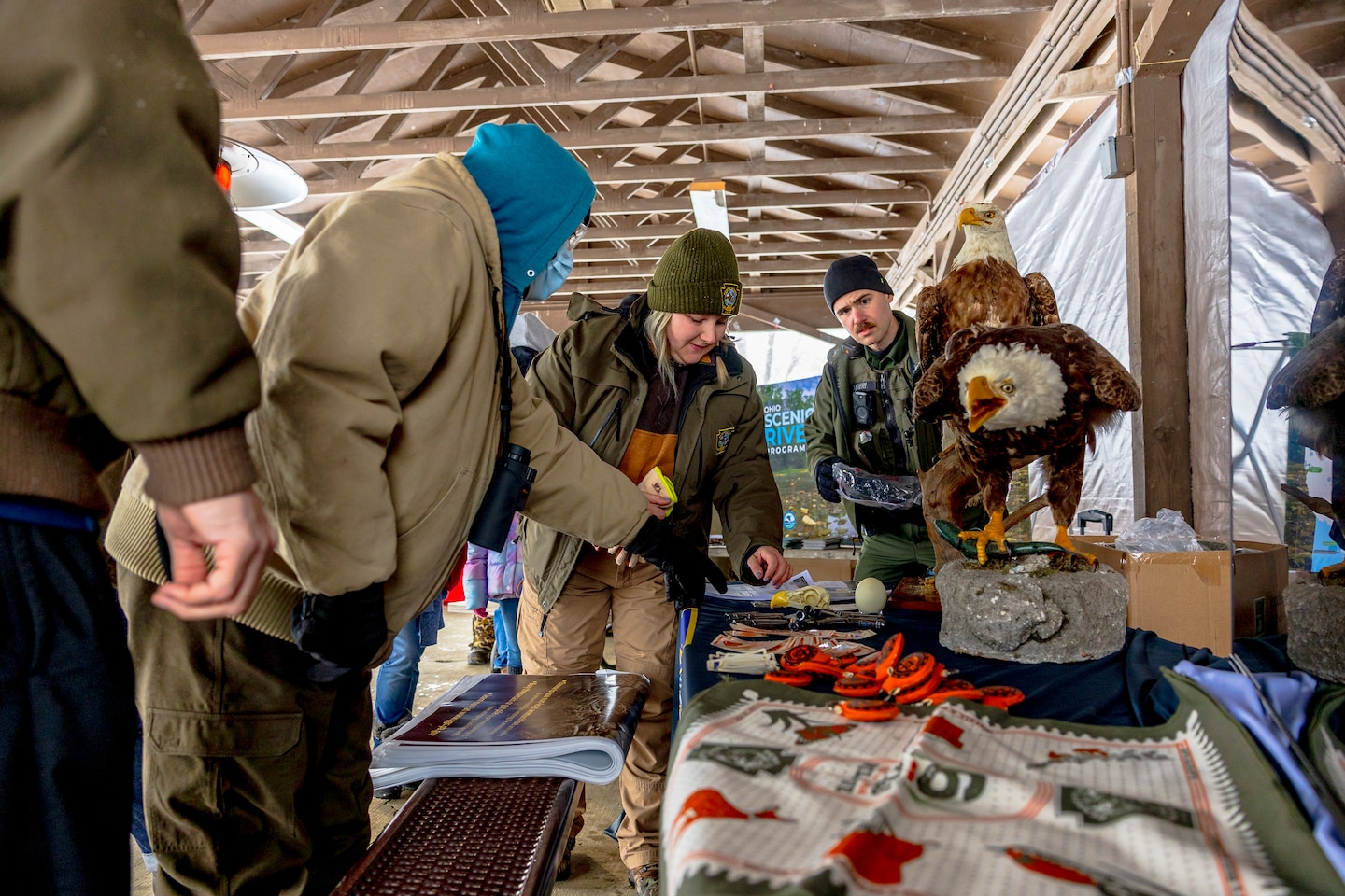 The Shenango River Lake hosted its fifth annual Eagle Fest at the lake in partnership with other natural conservation agencies, including Shenango River Watchers, the Pennsylvania Game Commission, and other volunteer groups.