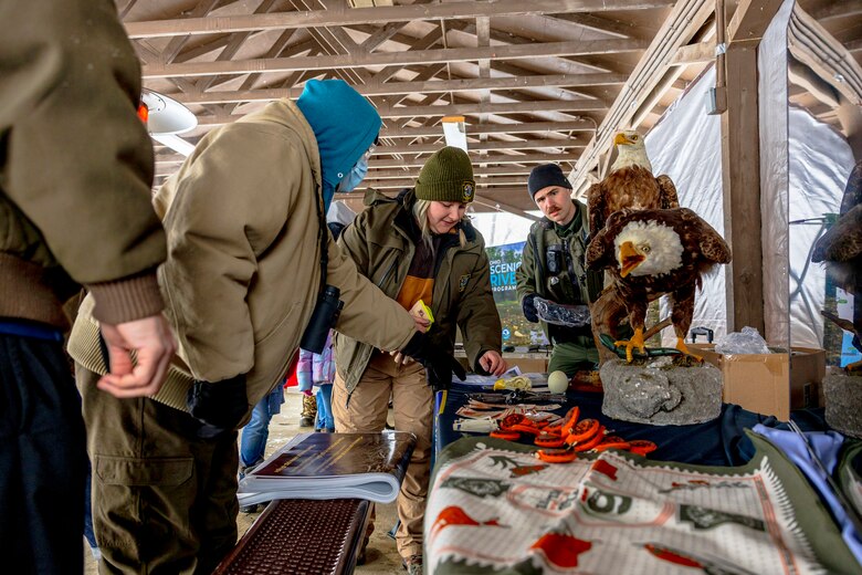 The Shenango River Lake hosted its fifth annual Eagle Fest at the lake in partnership with other natural conservation agencies, including Shenango River Watchers, the Pennsylvania Game Commission, and other volunteer groups.