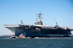 USS Dwight D. Eisenhower (CVN 69) departs Naval Station  Norfolk to begin a scheduled planned incremental availability (PIA) at Norfolk Naval Shipyard.