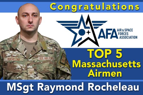 Massachusetts State Air and Space Forces Association "Top 5" Airman graphic.