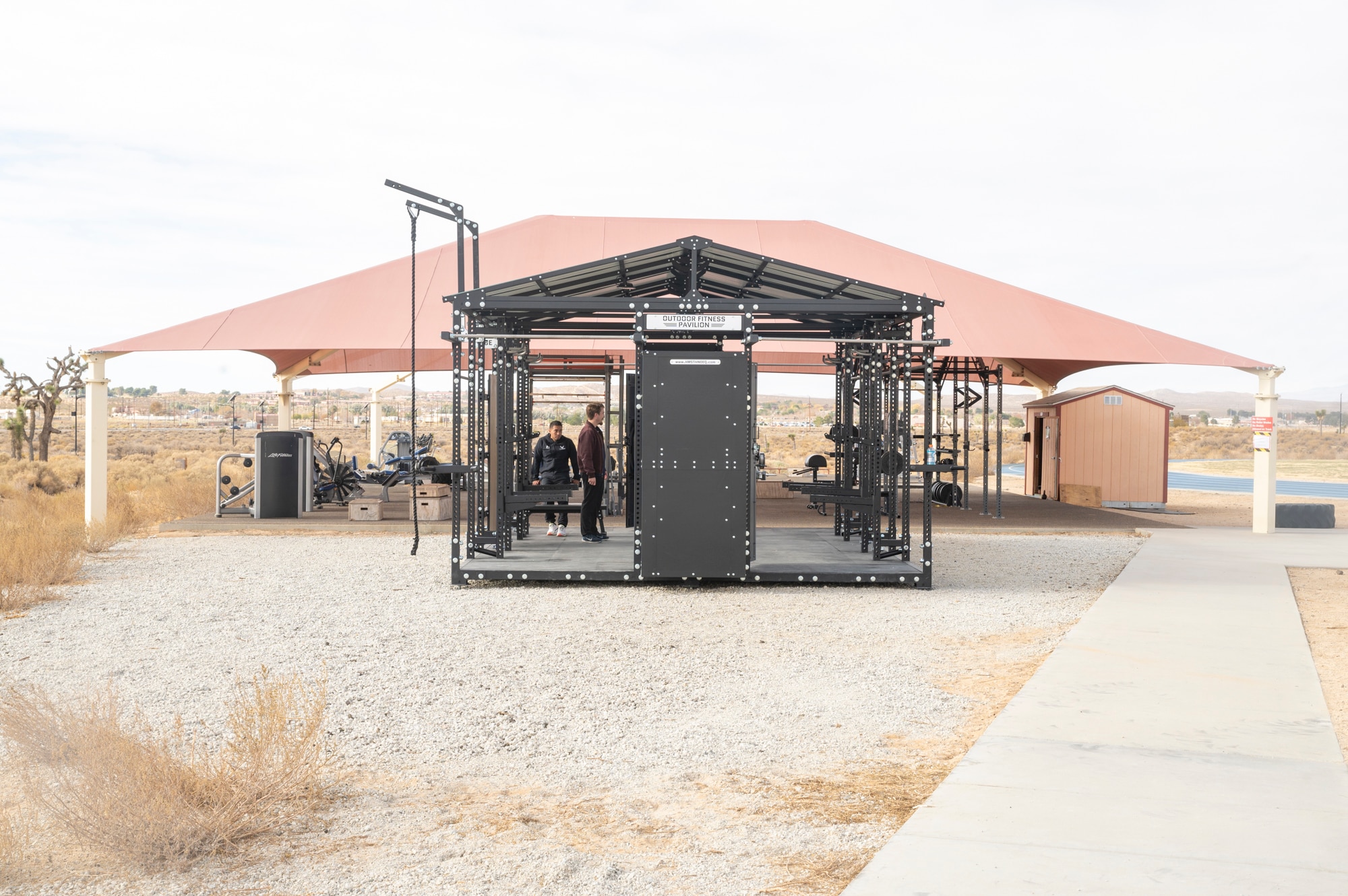 Edwards tests an outdoor pavilion to expand its fitness capability 