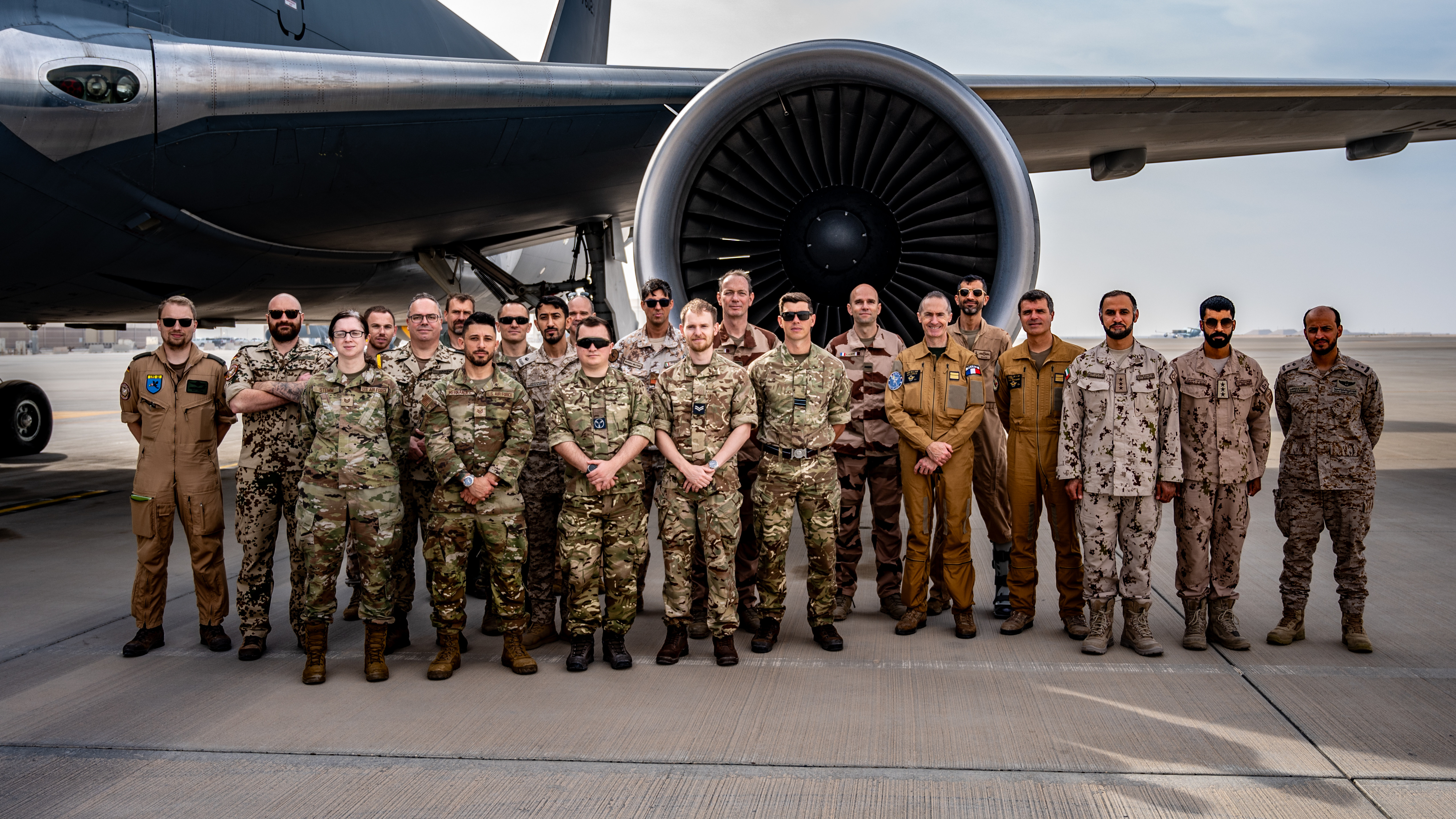 Coalition partners tour KC-46A static display